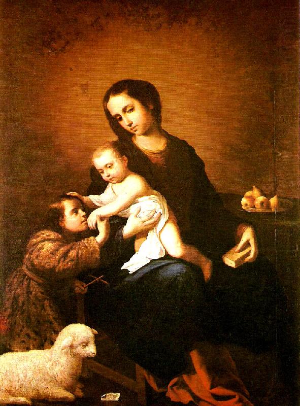 virgin and child with st., Francisco de Zurbaran